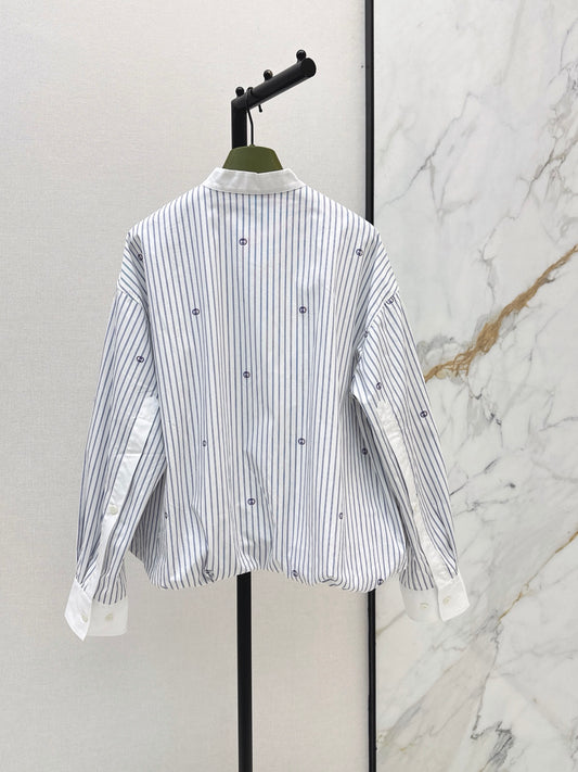 🔥Highest Quality🔥 26FW New Striped Print Loose-Fit Collared Shirt 🩵