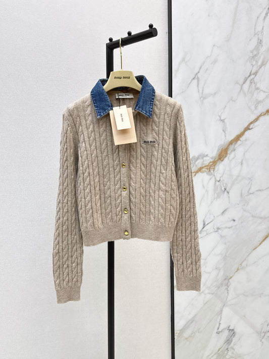 26FW New "Faux-Layered" Cable-Knit Long-Sleeve Cardigan 🤎
