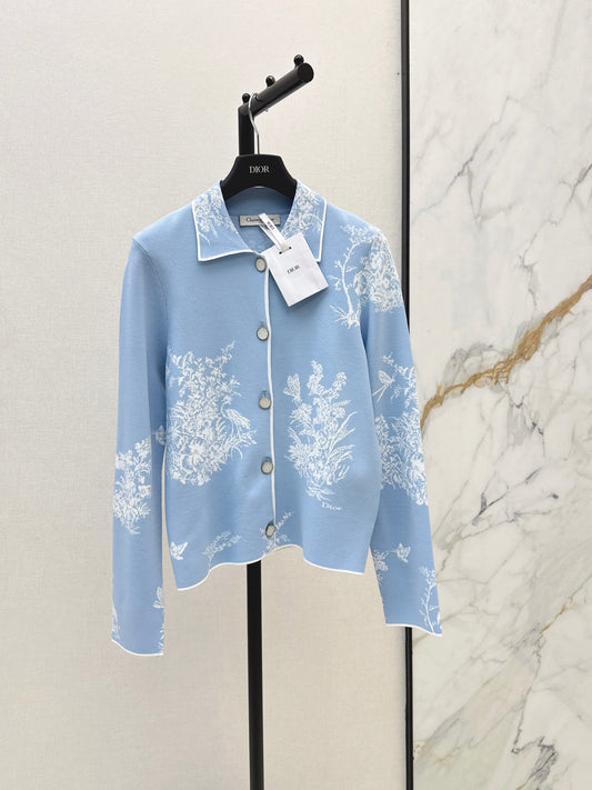 26FW New Knitted Collared Cardigan 🩵