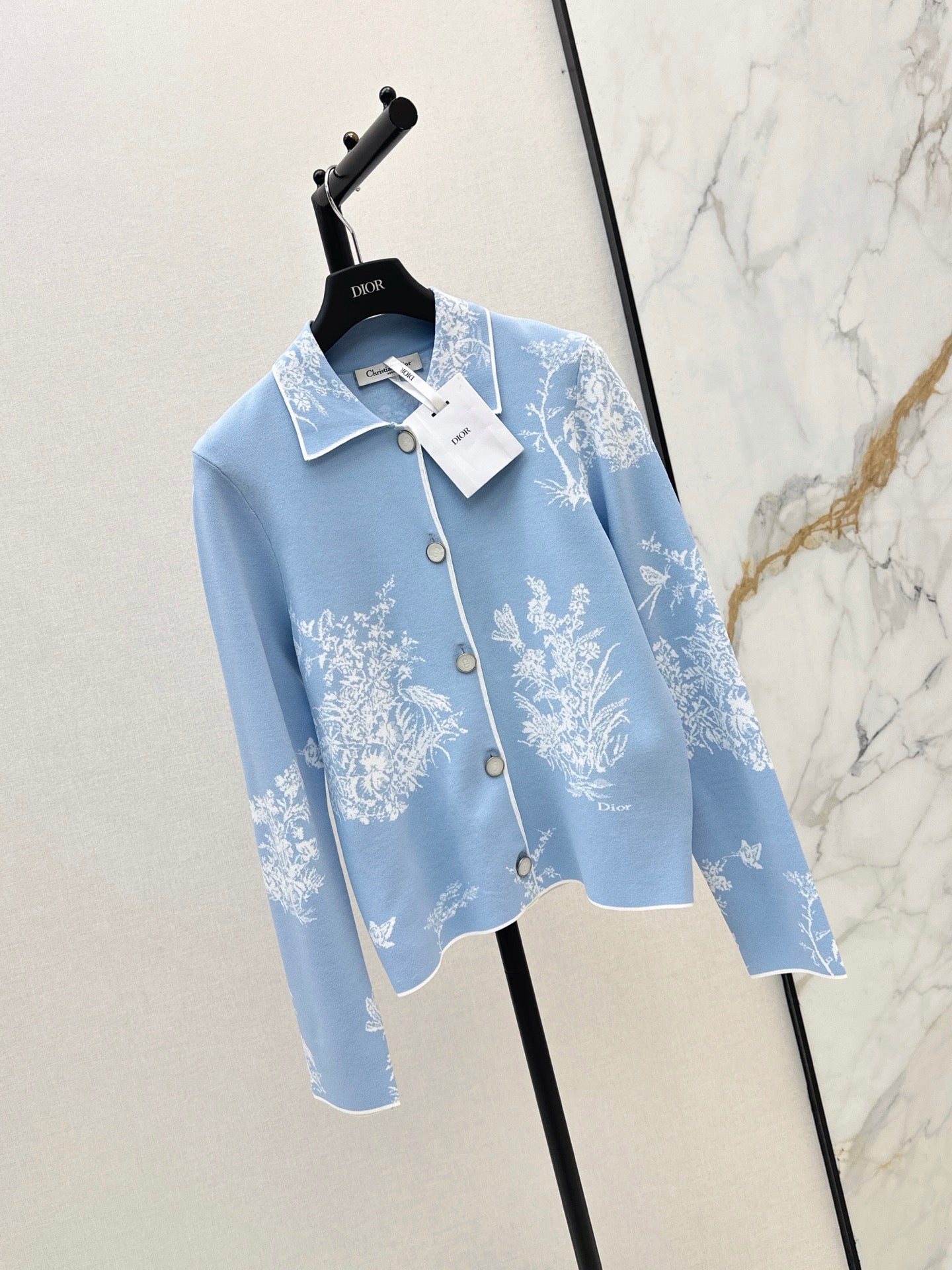 26FW New Knitted Collared Cardigan 🩵