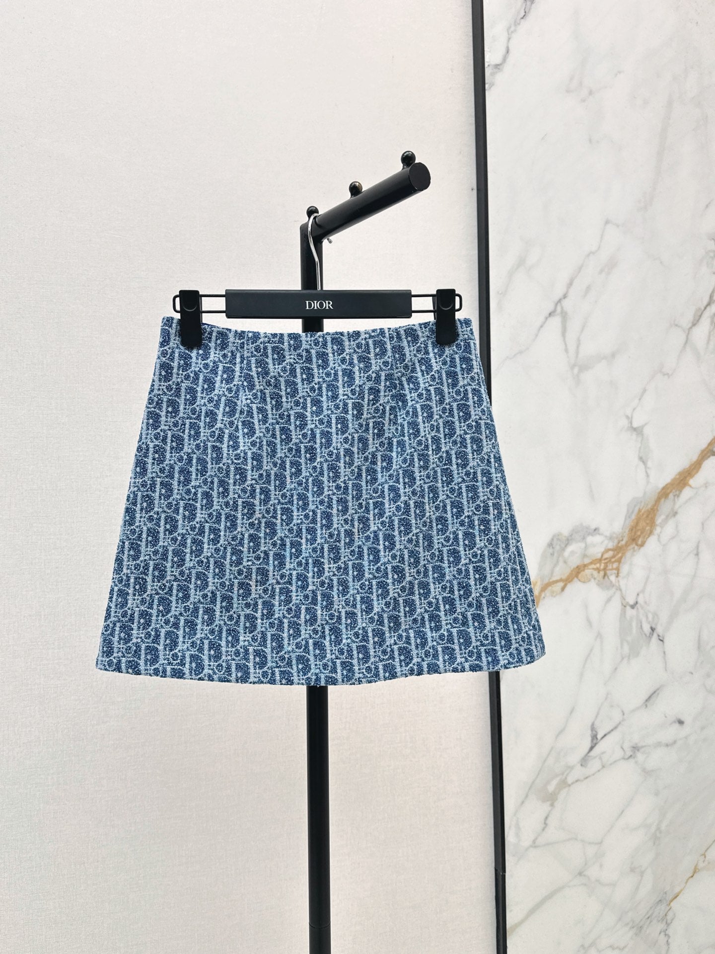 ❤️‍🔥Limited edition❤️‍🔥26FW New Blue Tweed Classic Monogram Skirt 🩵