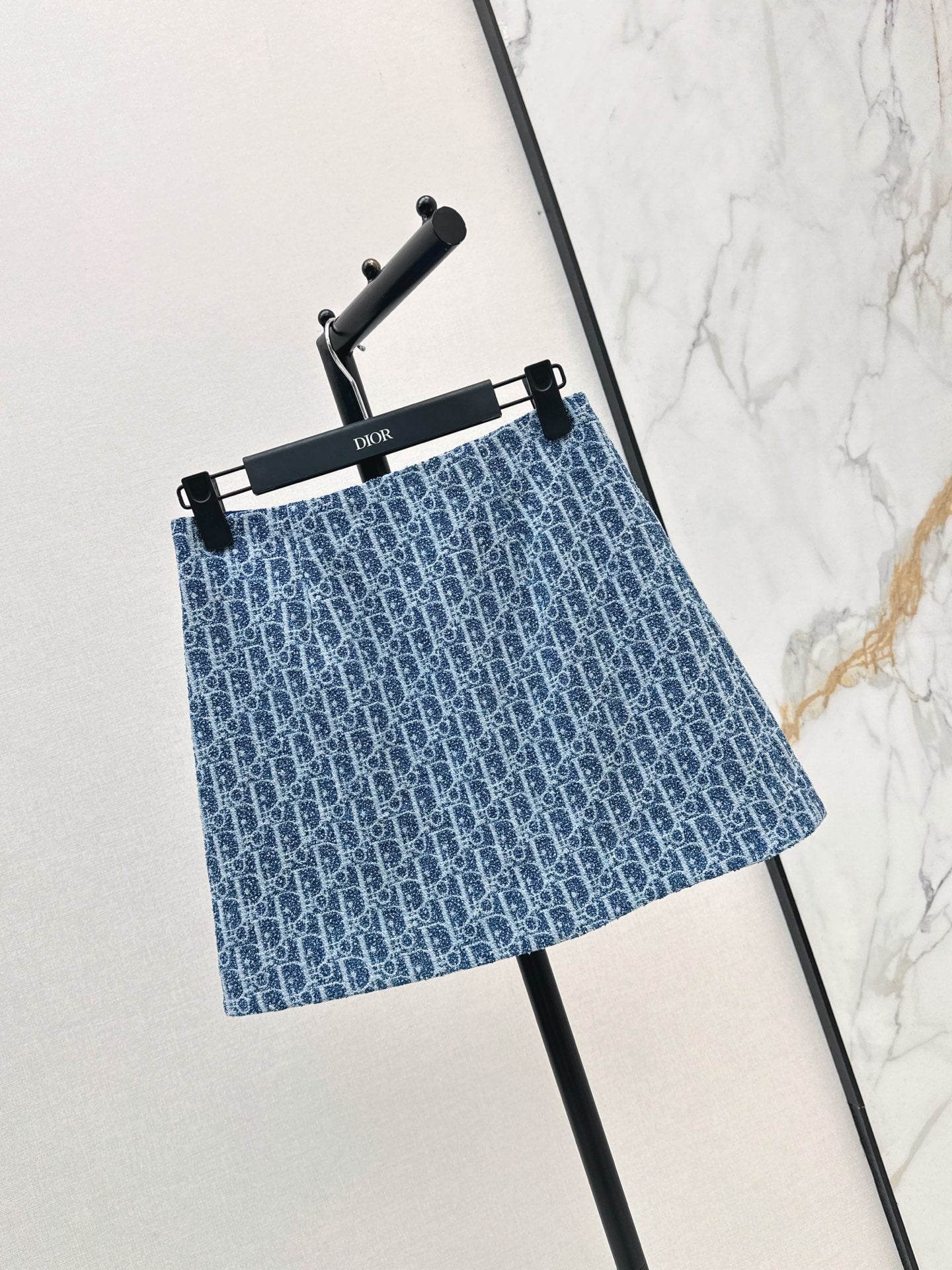 ❤️‍🔥Limited edition❤️‍🔥26FW New Blue Tweed Classic Monogram Skirt 🩵