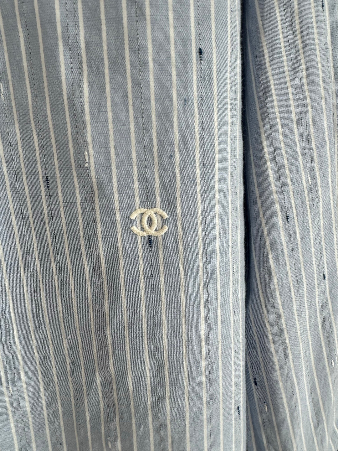 🔥Highest Quality🔥26FW New Blue and White Vertical Striped Shirt