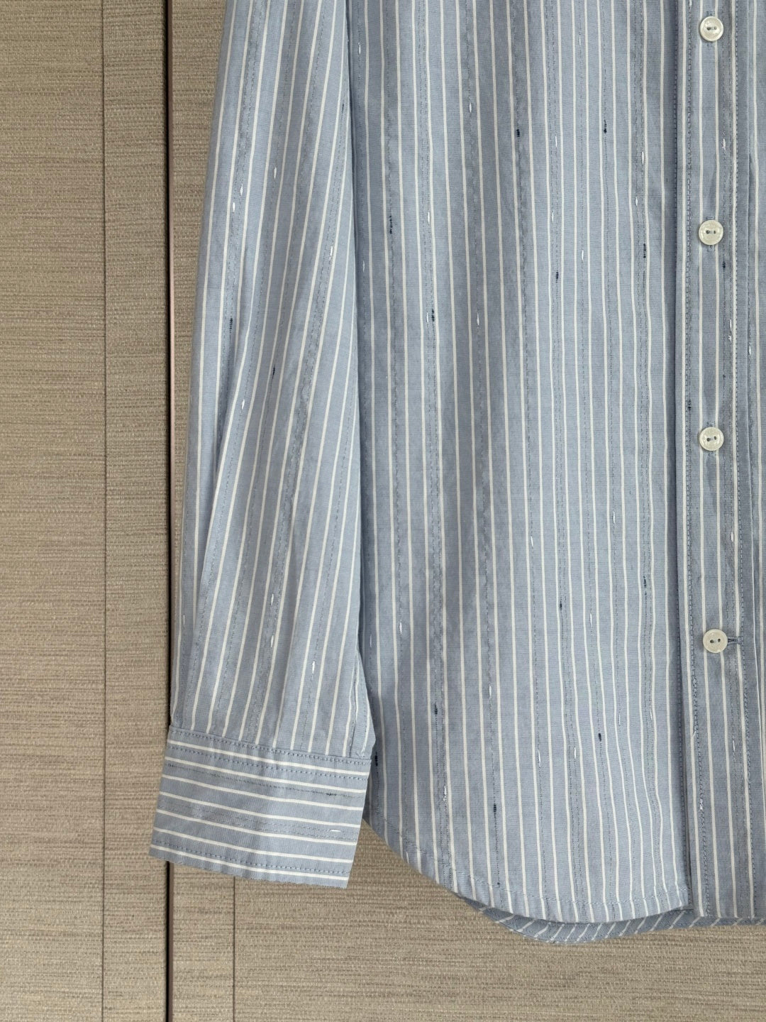 🔥Highest Quality🔥26FW New Blue and White Vertical Striped Shirt