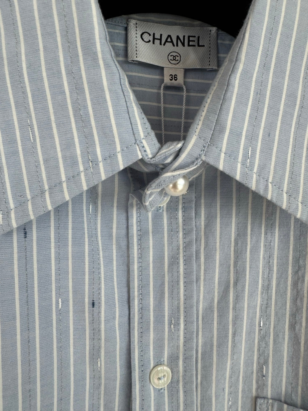 🔥Highest Quality🔥26FW New Blue and White Vertical Striped Shirt
