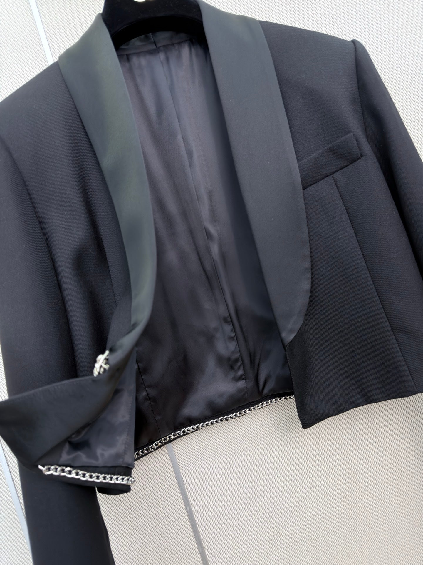26FW New Acetate Lapel Blazer