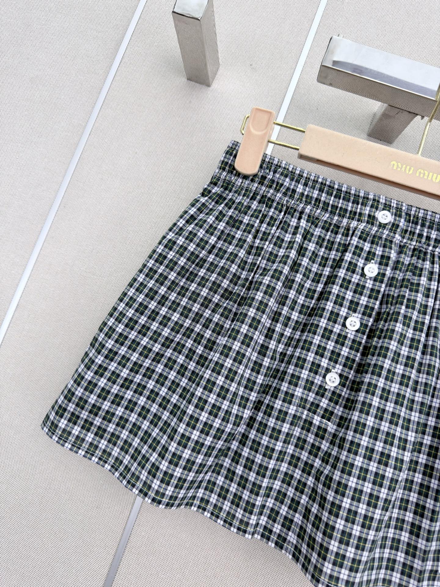 🔥Highest Quality🔥26FW New Plaid Mini Skirt with Elastic Waist