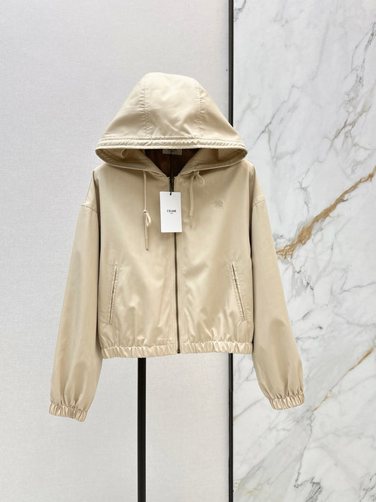 🔥Highest Quality🔥26FW New Triomphe Embroidery Hooded Jacket 🖤