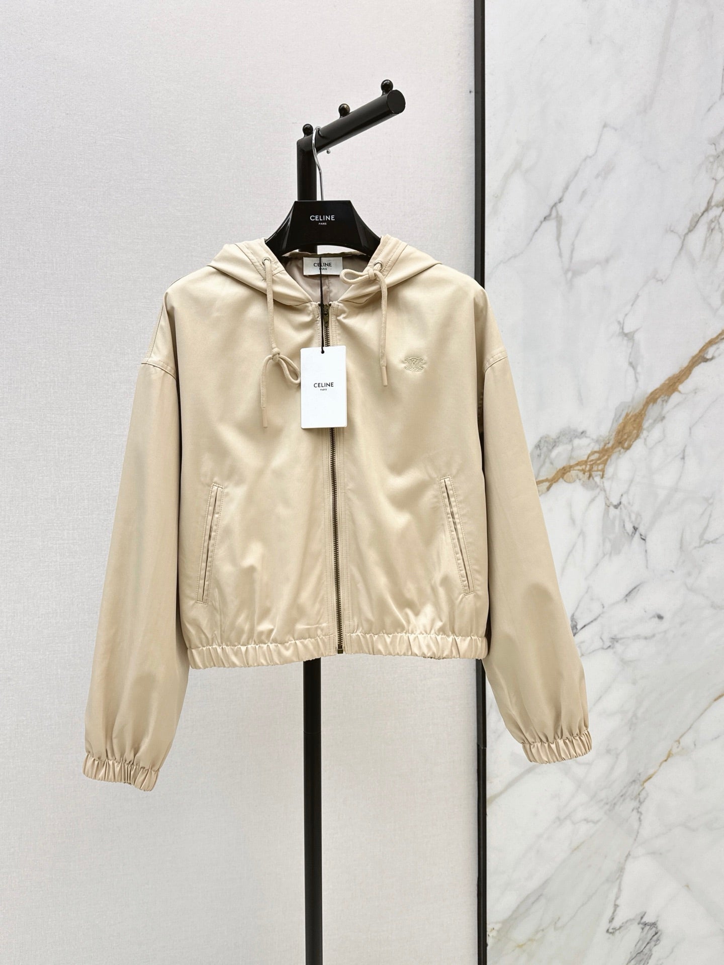 🔥Highest Quality🔥26FW New Triomphe Embroidery Hooded Jacket 🖤