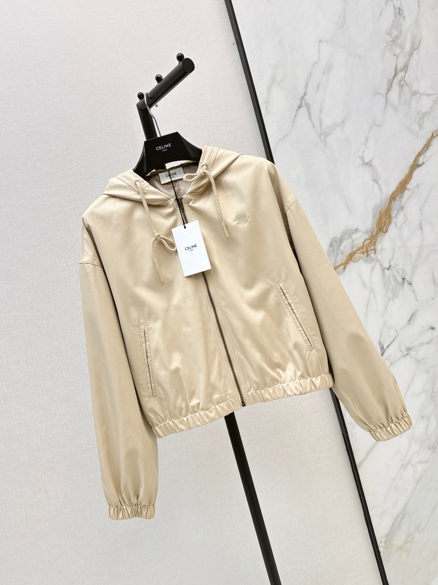 🔥Highest Quality🔥26FW New Triomphe Embroidery Hooded Jacket 🖤