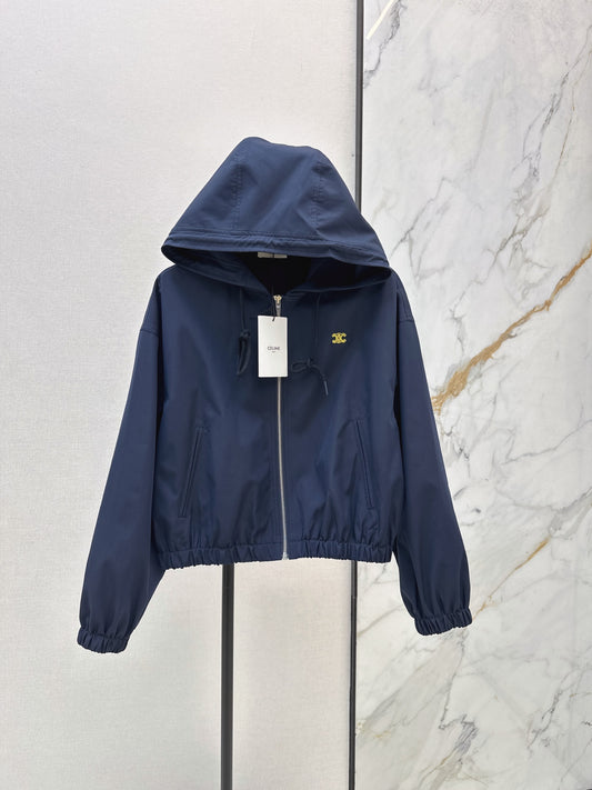 🔥Highest Quality🔥26FW New Triomphe Embroidery Hooded Jacket 🖤