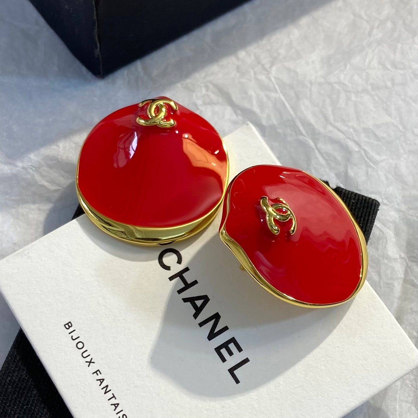 🔥HOT🔥26FW New Coco Beach Enamel Shell Double-C Stud Earrings