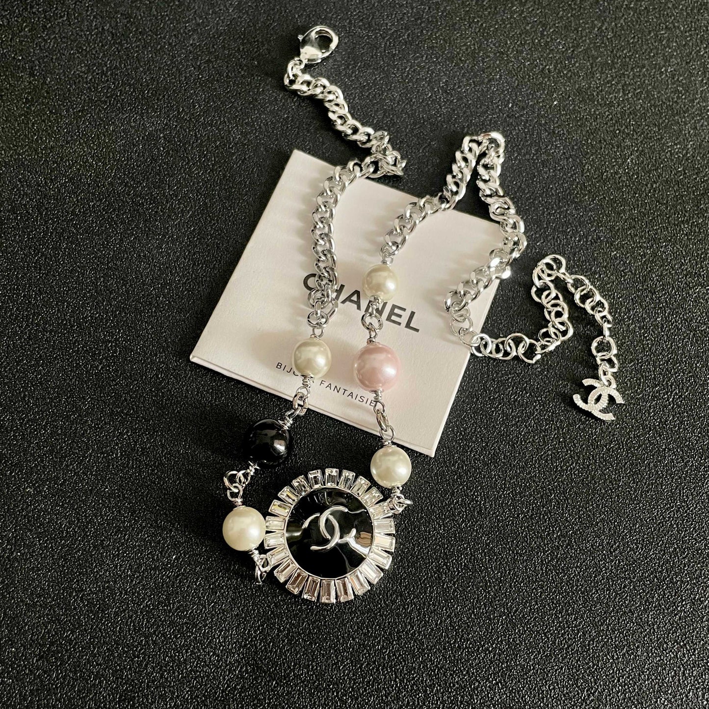 26FW New Double-Layer Pearl Double-C Necklace