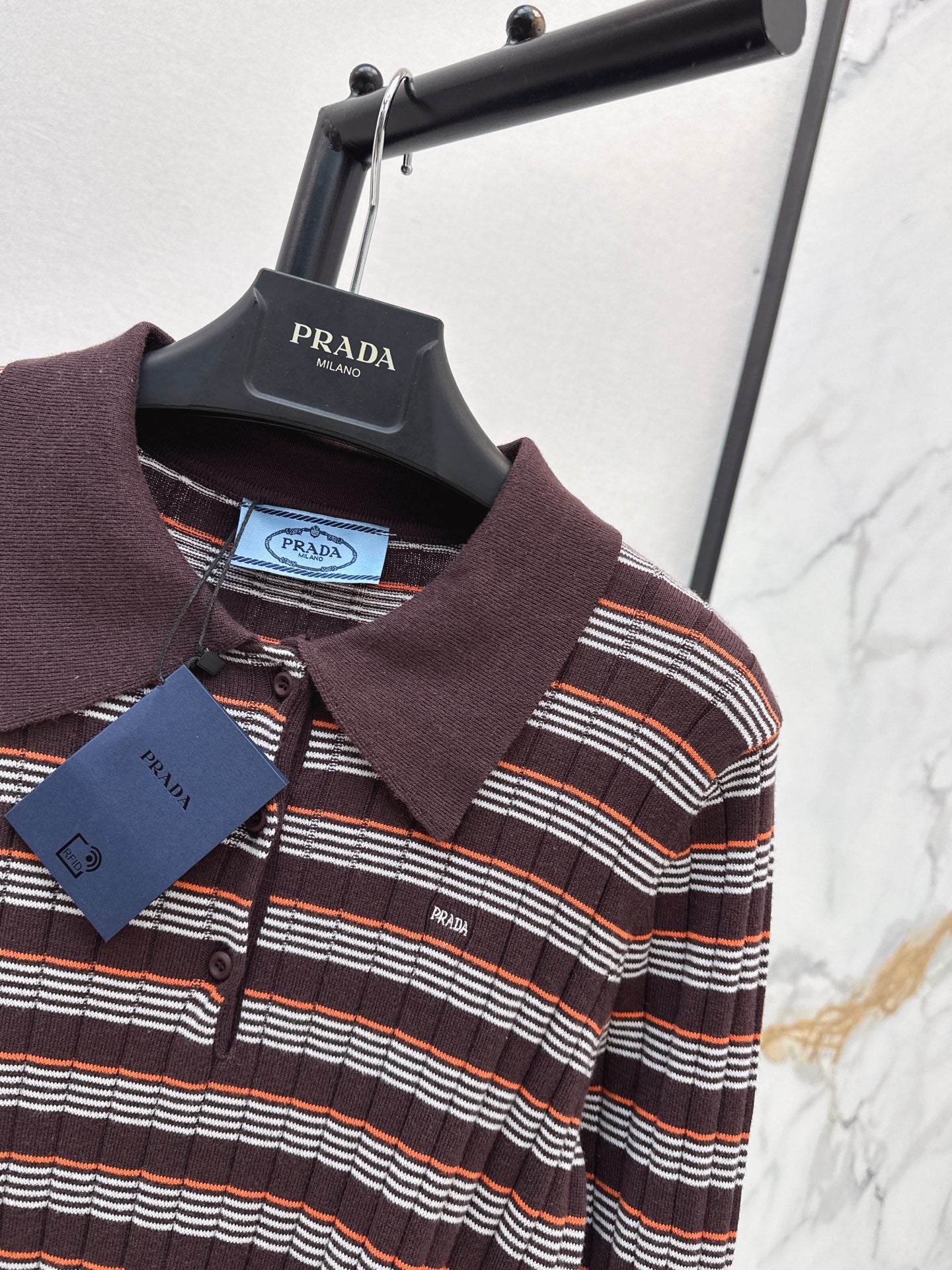 26FW New Striped Knit Polo 🖤