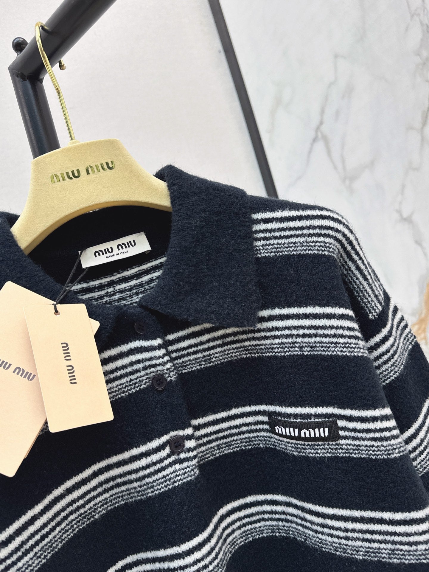 26FW New Striped Knit Polo 🤎