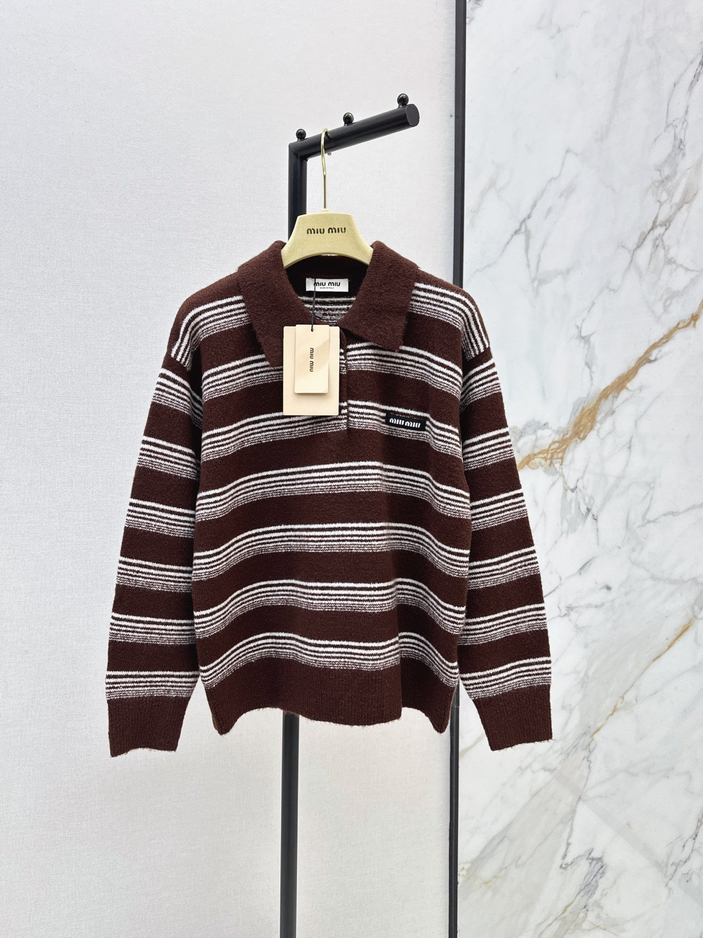 26FW New Striped Knit Polo 🤎