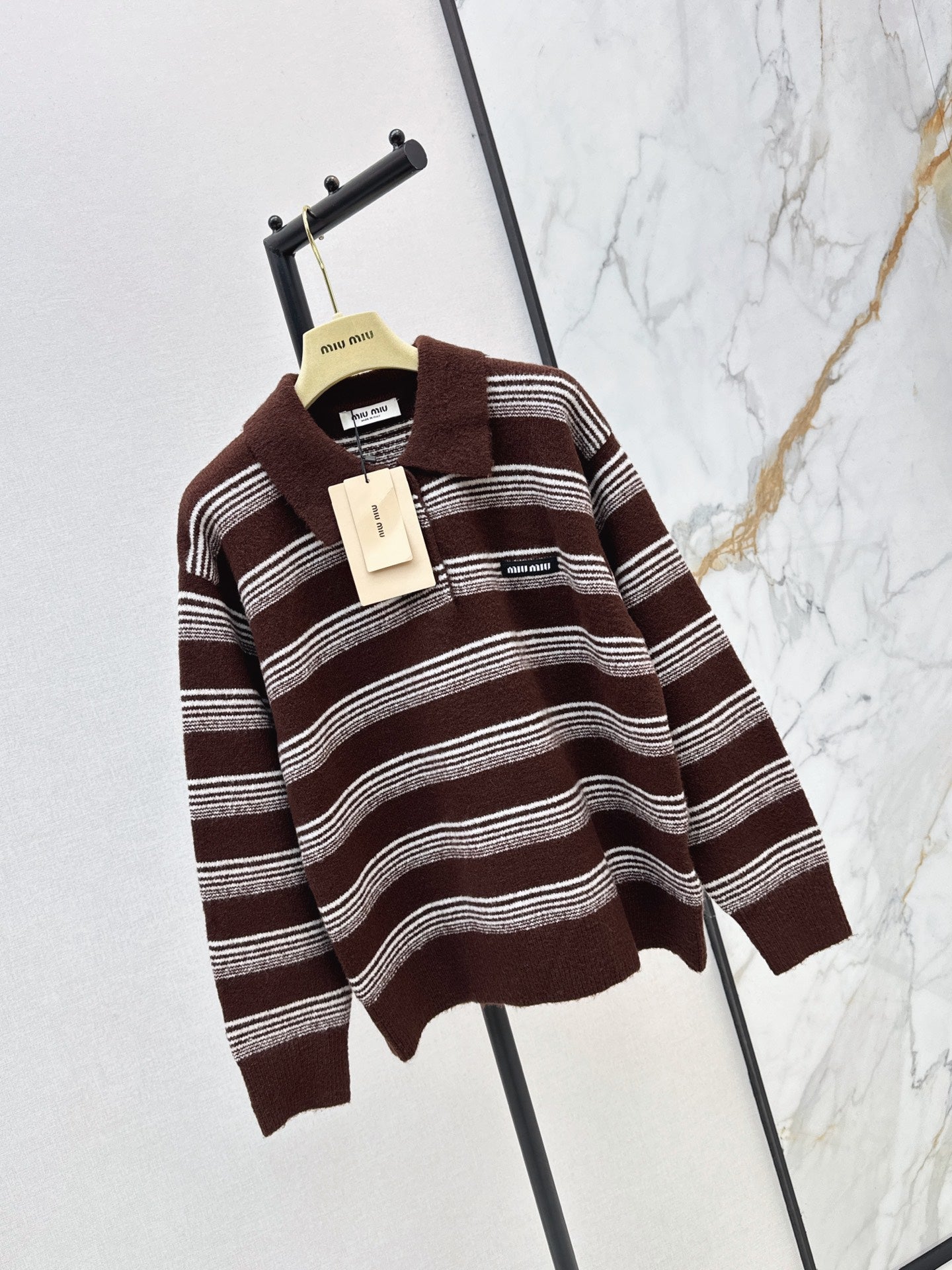 26FW New Striped Knit Polo 🤎