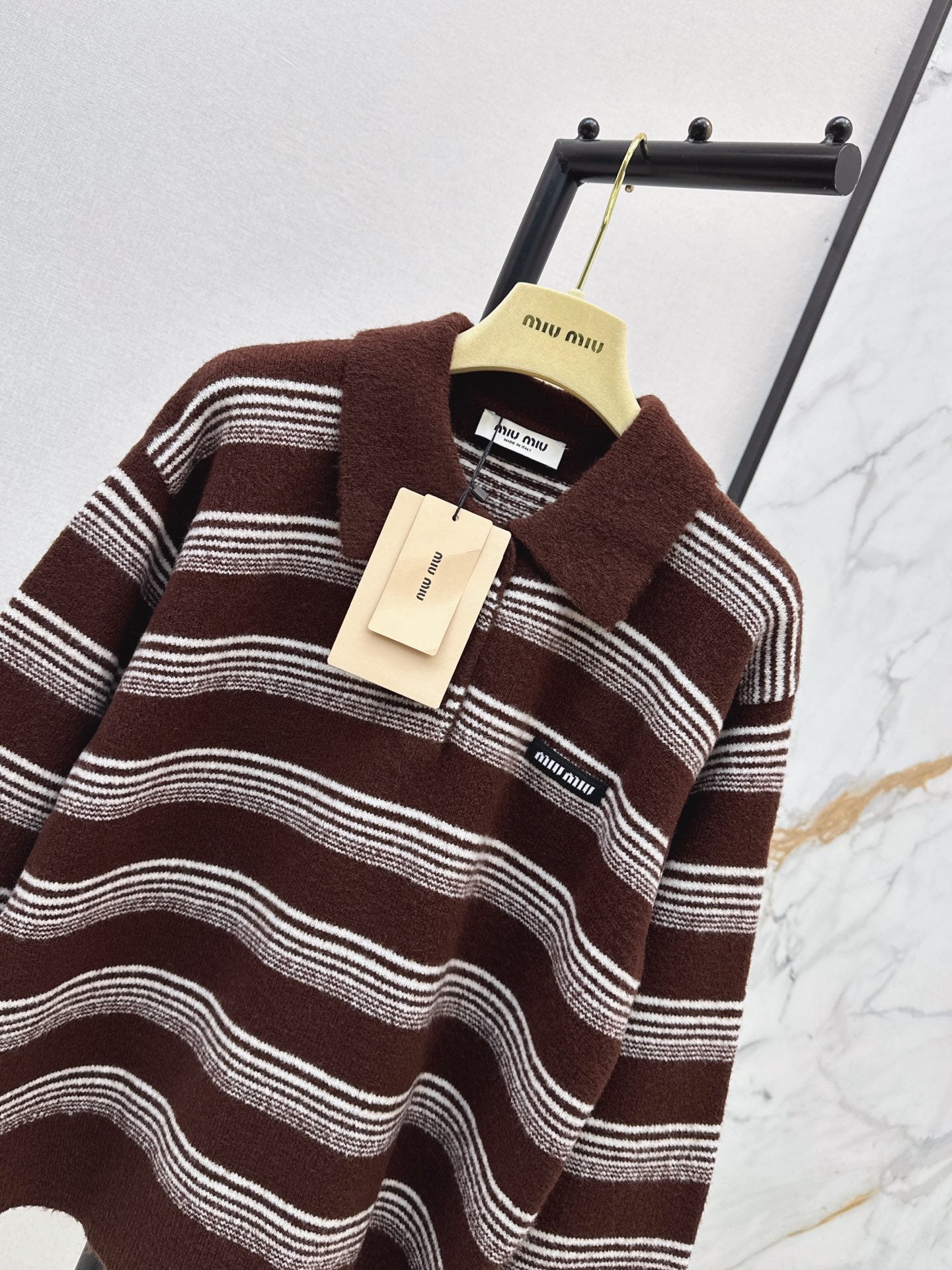 26FW New Striped Knit Polo 🤎