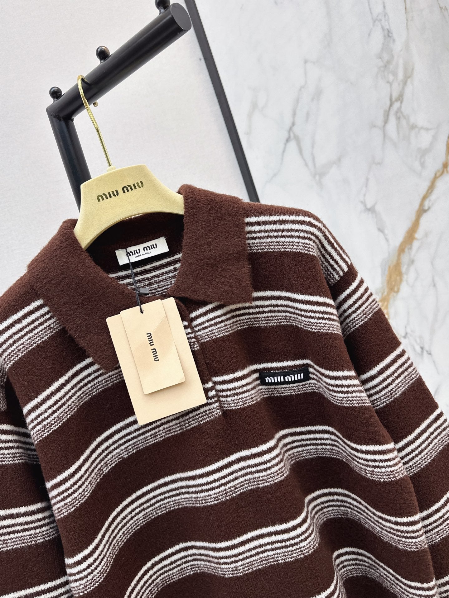 26FW New Striped Knit Polo 🤎