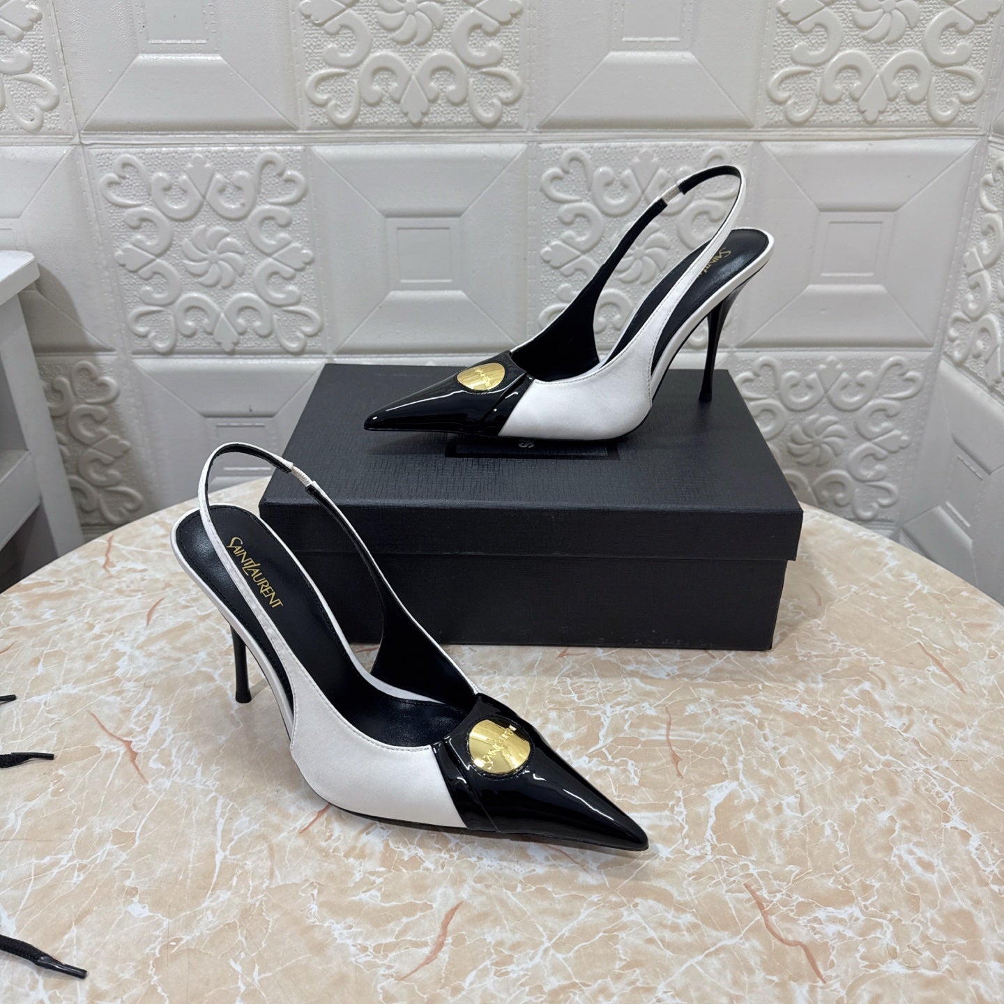 26FW New YSL Logo High Heels 👠(height: 10.5cm)