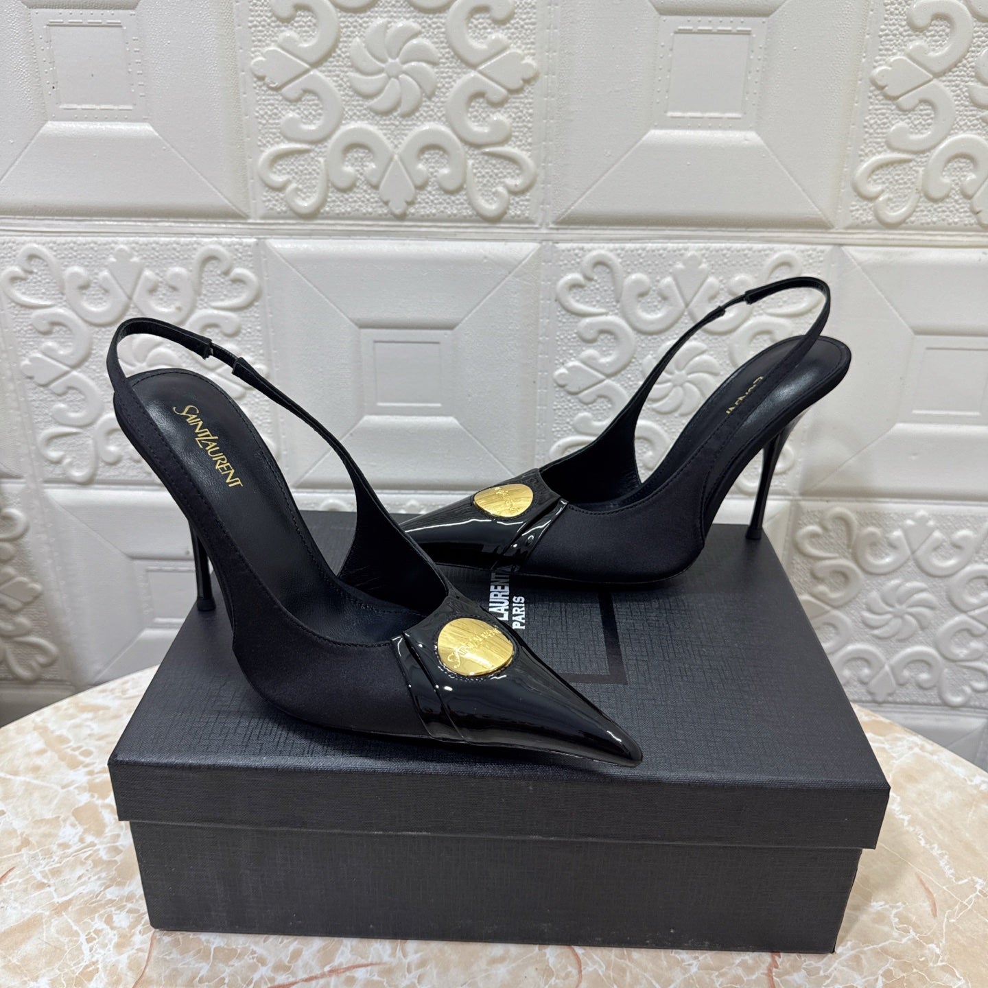 26FW New YSL Logo High Heels 👠(height: 10.5cm)