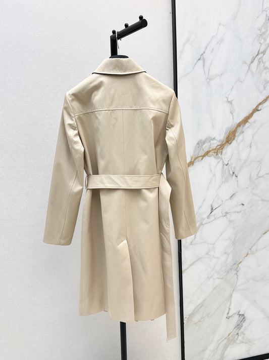26FW New Badge-Embroidered Mid-Length Trench Coat 🖤