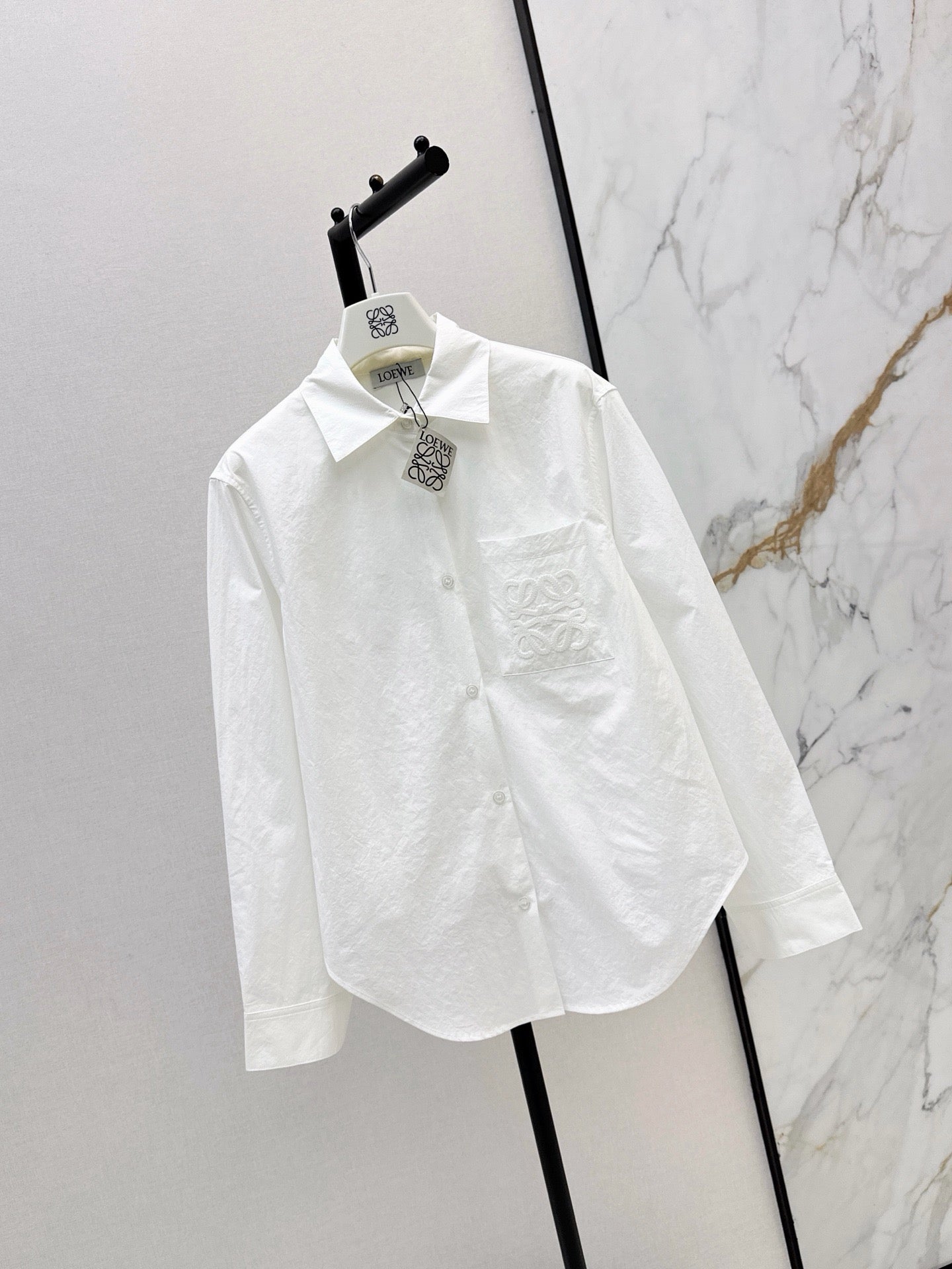 26FW New Classic Logo Embroidered Collared Shirt 🩵