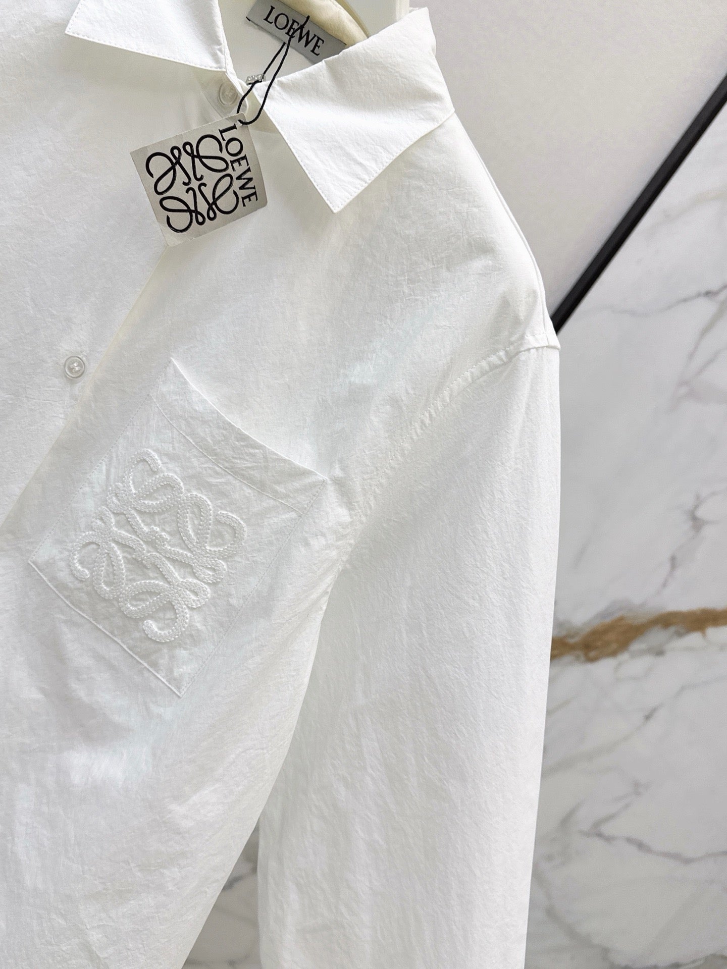 26FW New Classic Logo Embroidered Collared Shirt 🩵