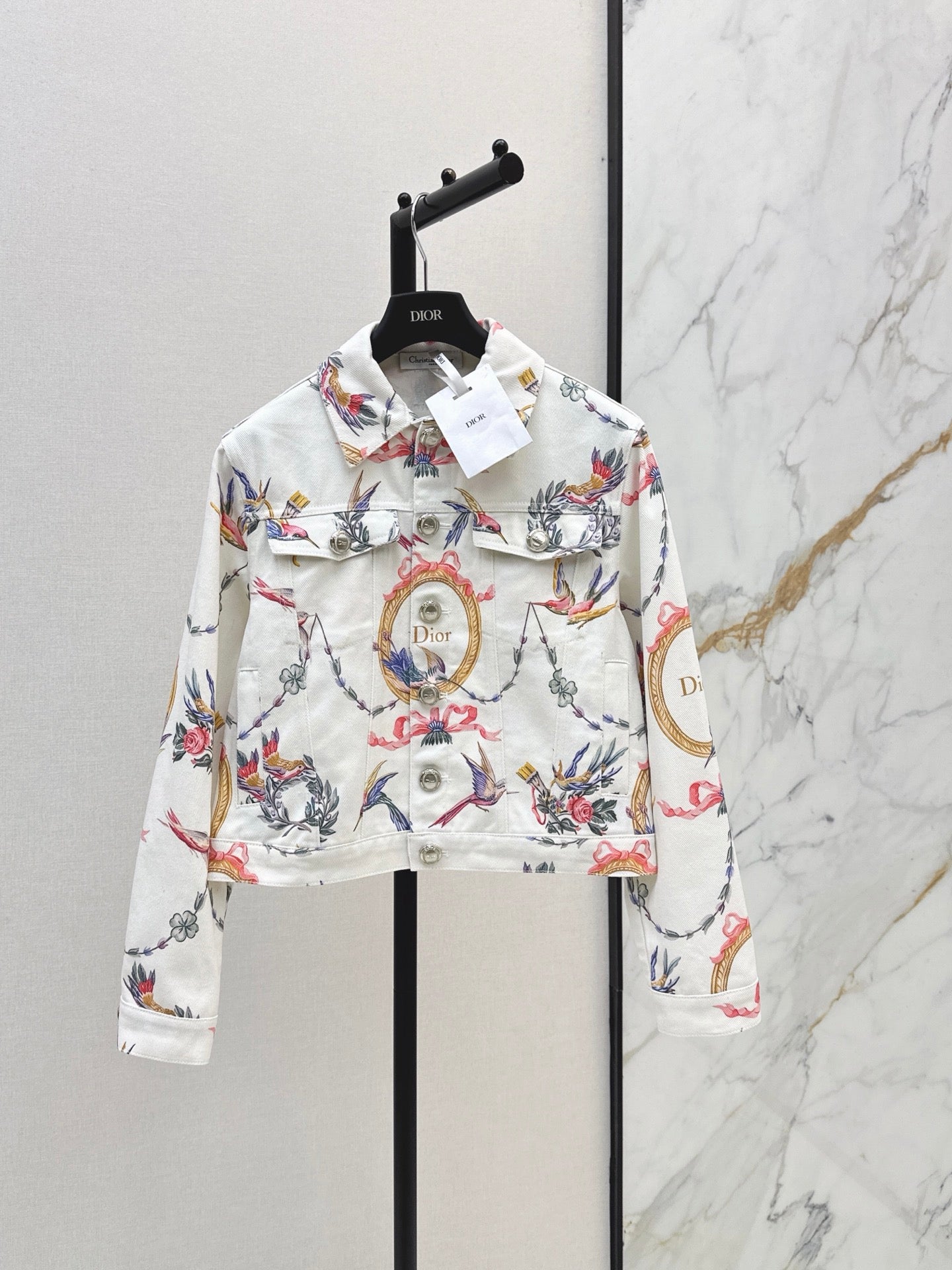 26FW New Floral Print Denim Jacket 🤍