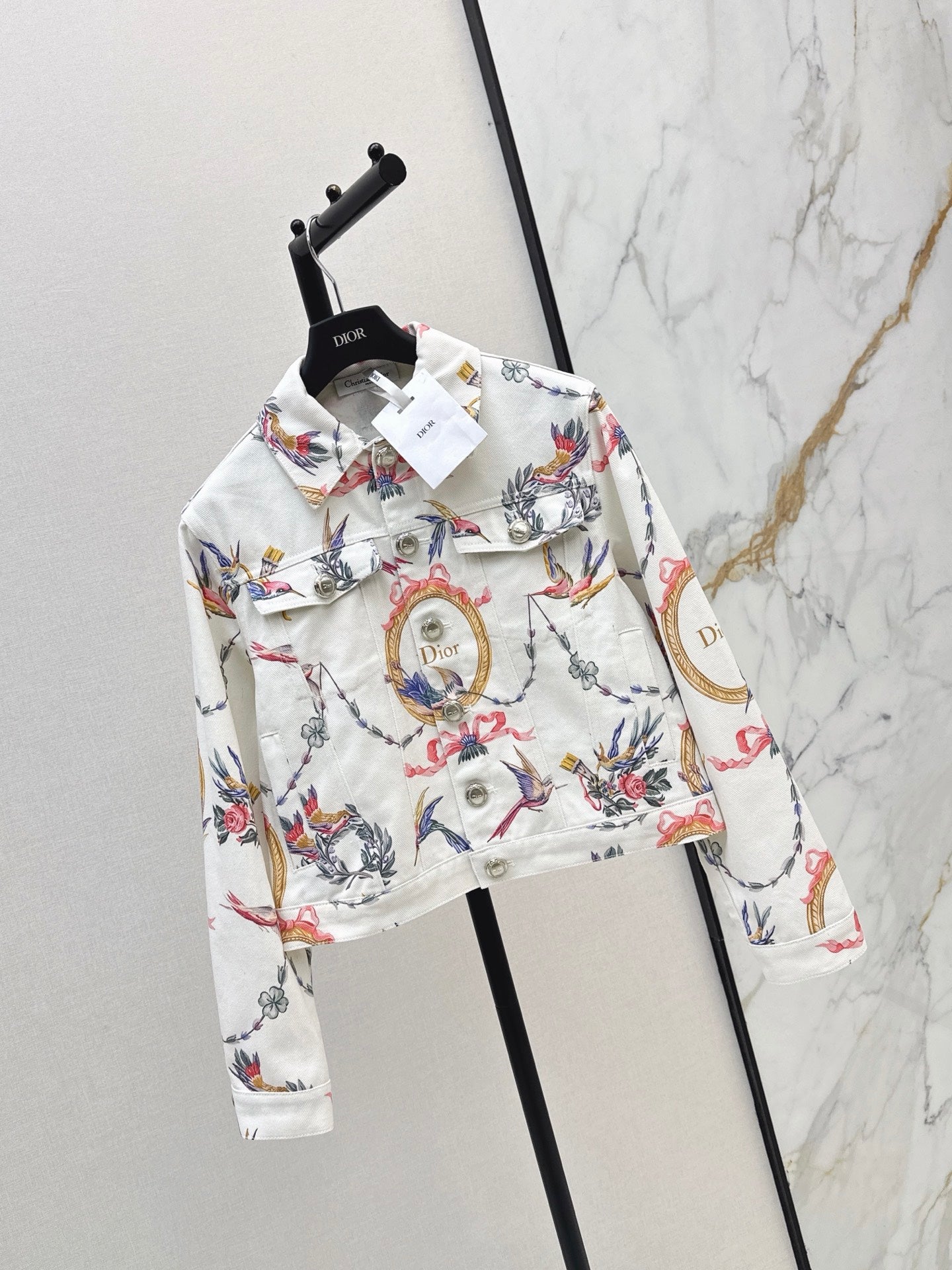 26FW New Floral Print Denim Jacket 🤍