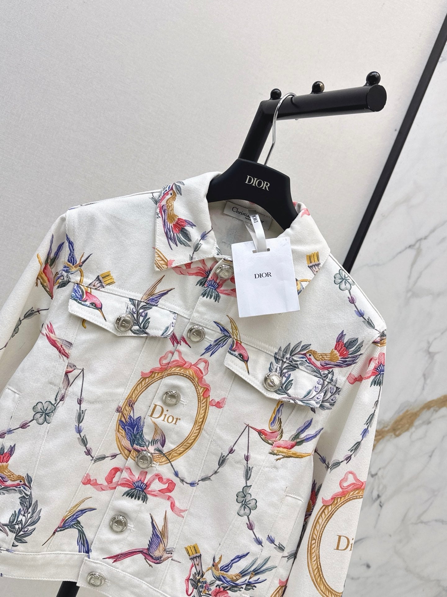 26FW New Floral Print Denim Jacket 🤍