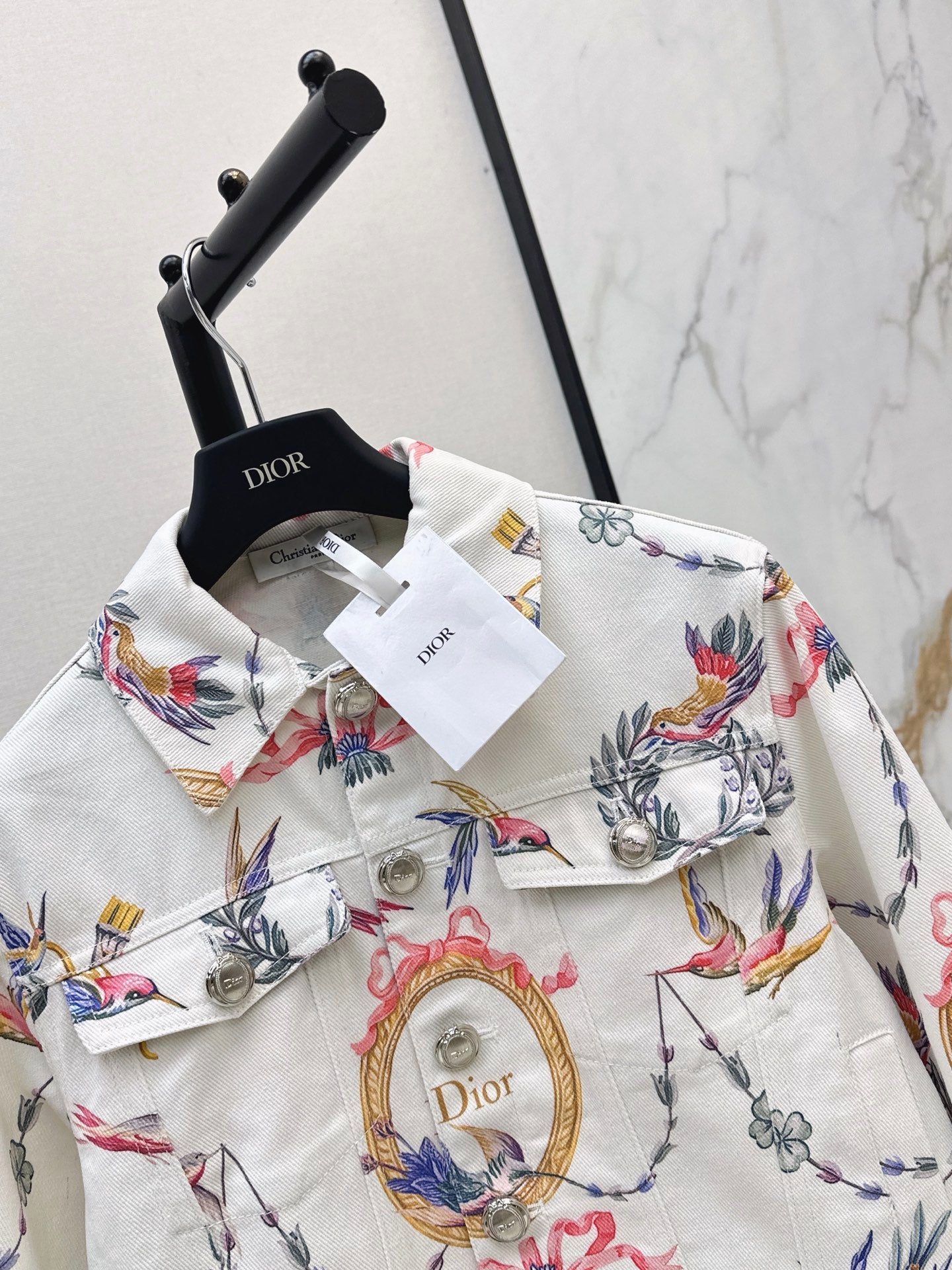 26FW New Floral Print Denim Jacket 🤍