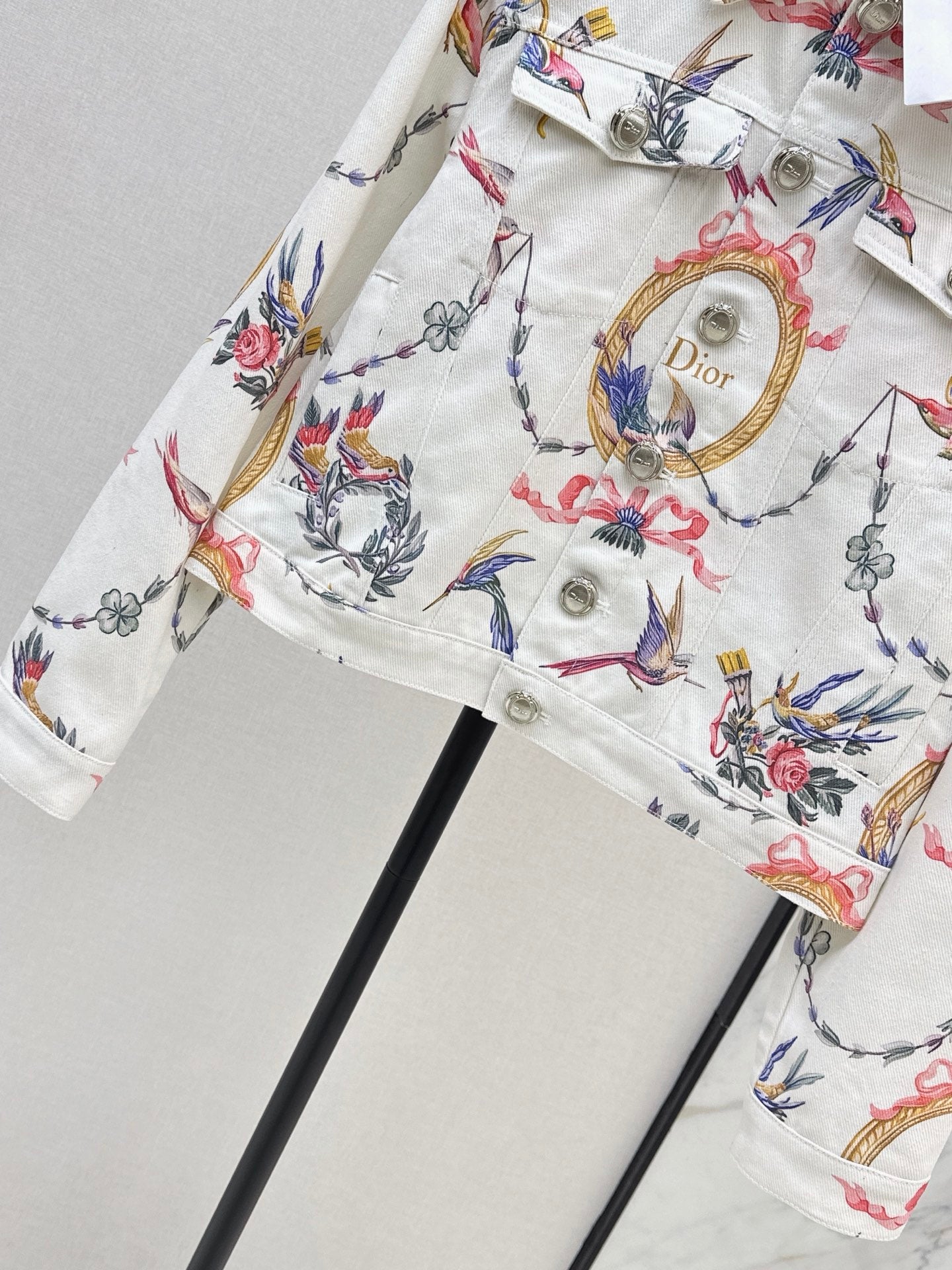 26FW New Floral Print Denim Jacket 🤍