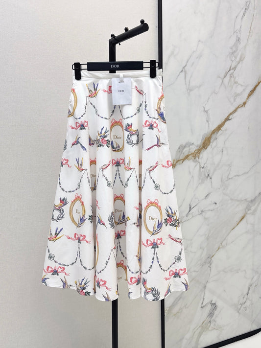 26FW New High-Waisted A-Line Skirt with Floral Print 🤍