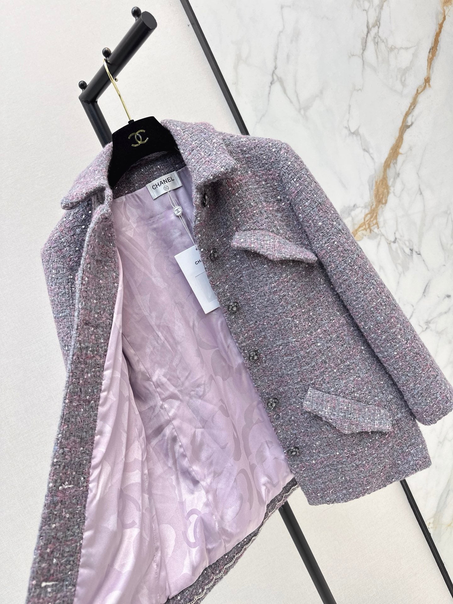 26FW New Mid-Length Lapel Knit Jacket 💜