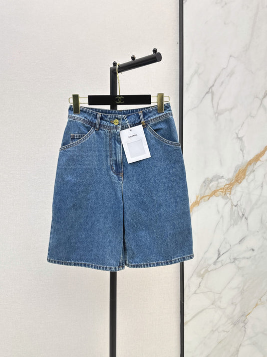 🔥Highest Quality🔥26FW New "Coco Girl" Style: Denim Bermuda Shorts 🖤