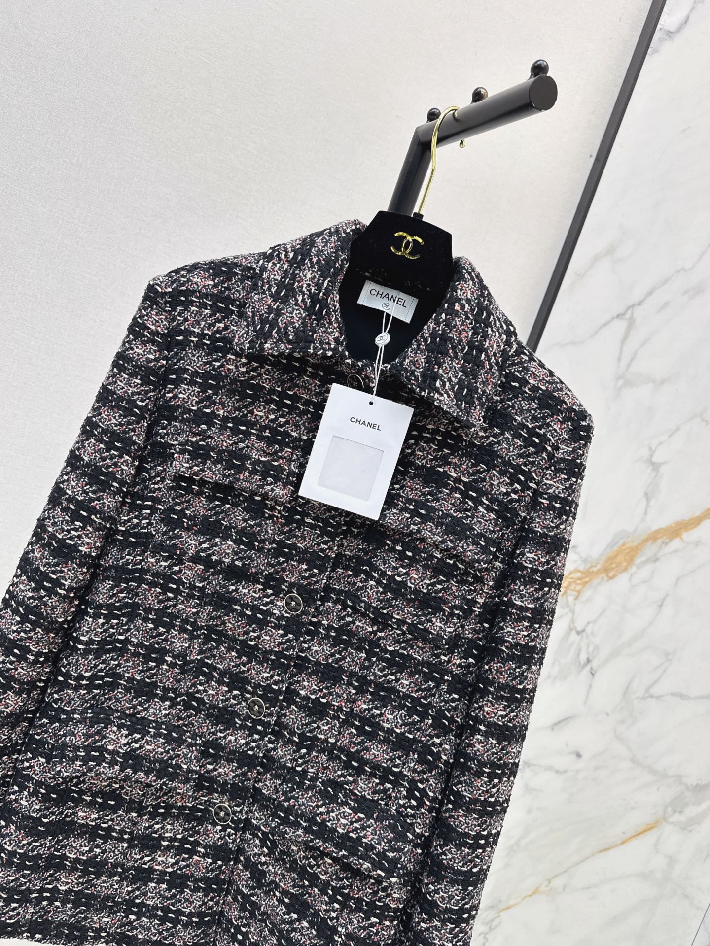 🔥Highest Quality🔥26FW New Mid-Length Tweed Jacket 🖤