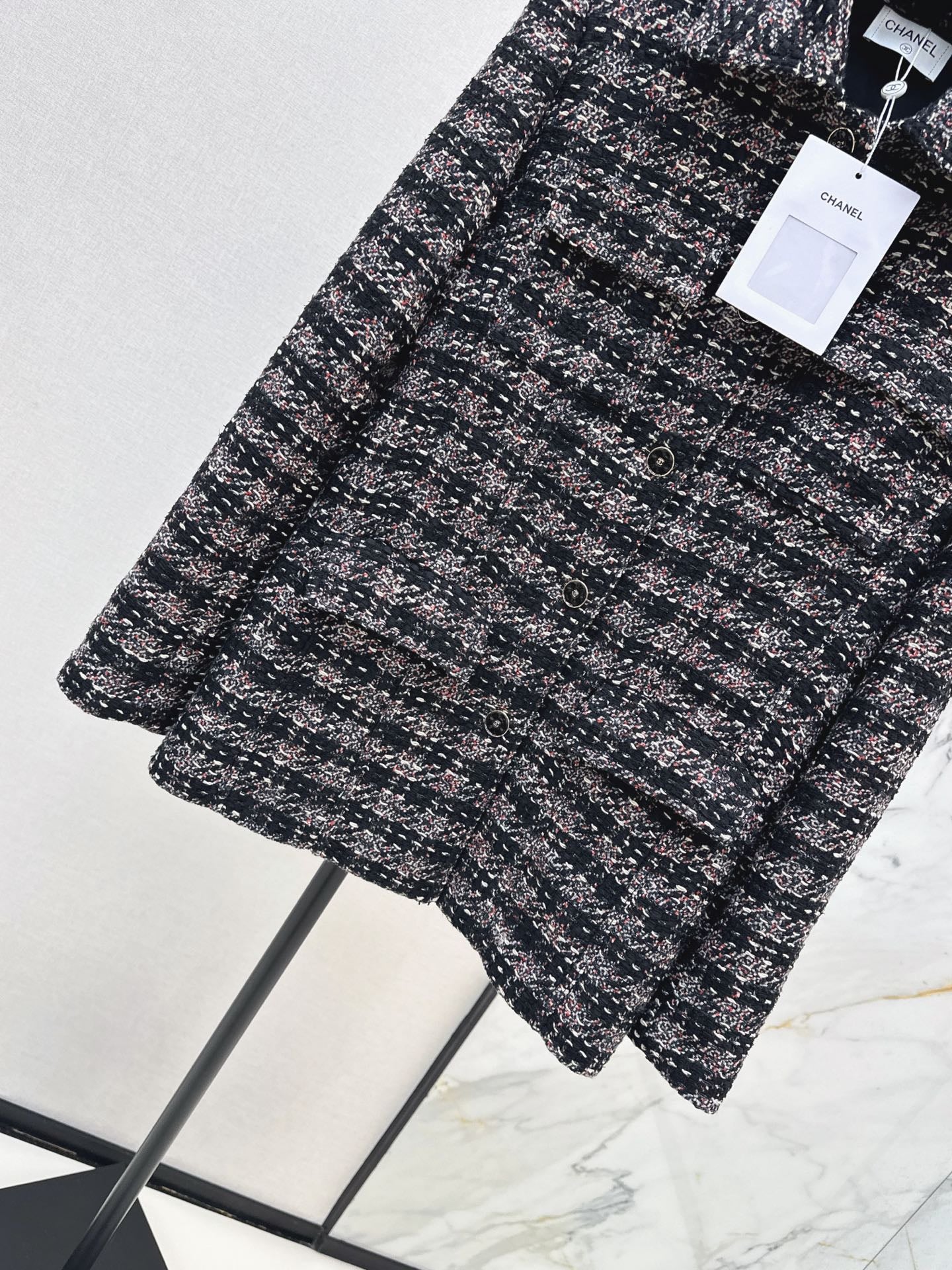 🔥Highest Quality🔥26FW New Mid-Length Tweed Jacket 🖤