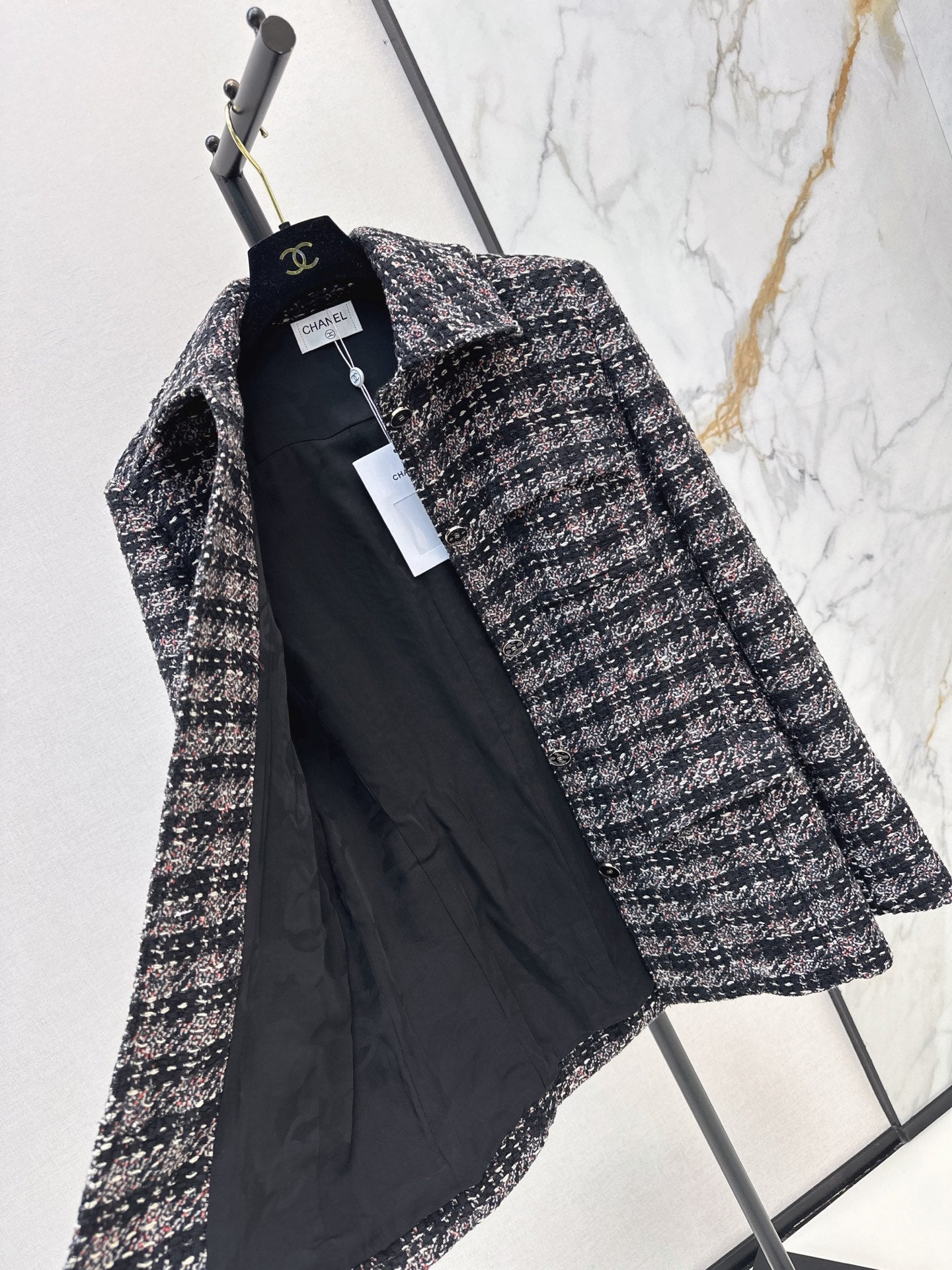 🔥Highest Quality🔥26FW New Mid-Length Tweed Jacket 🖤