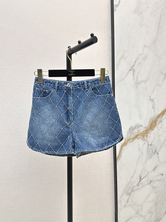 26FW New Quilted Denim Shorts 🩵