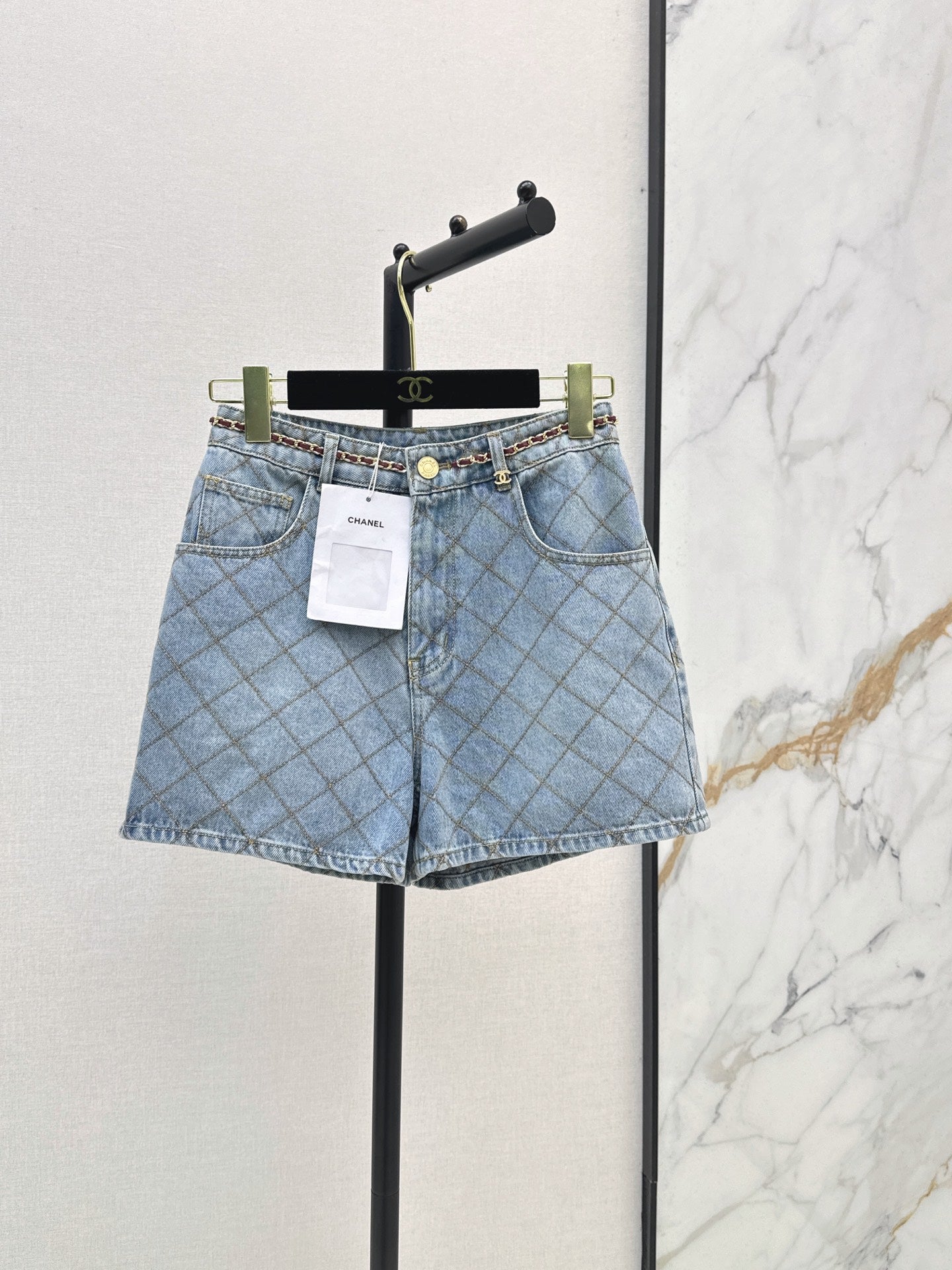 26FW New: Denim Shorts with Handmade Chain Detail 🤍