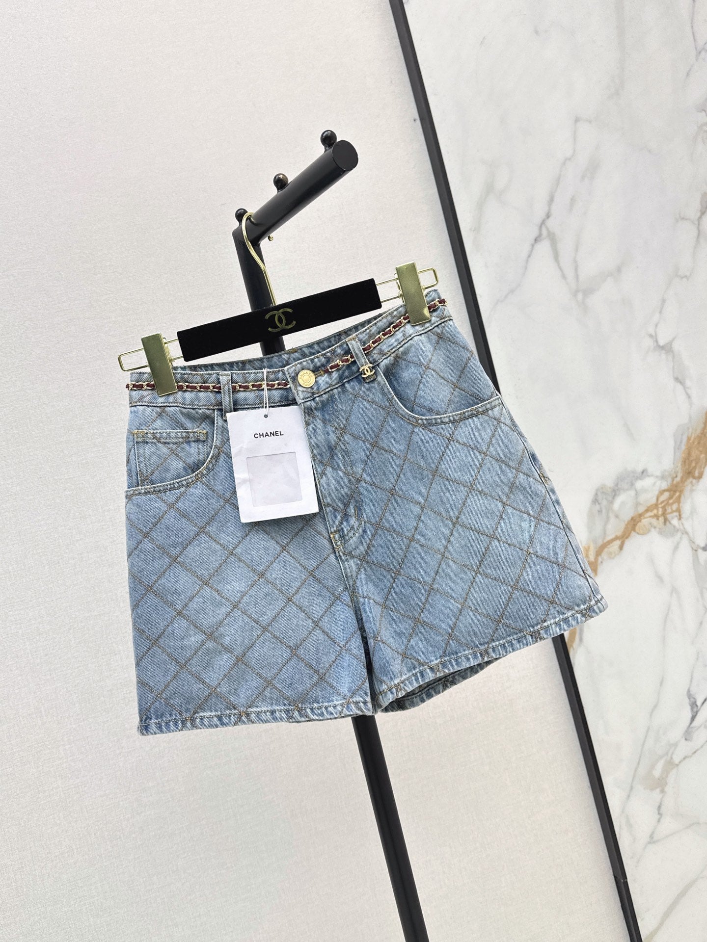 26FW New: Denim Shorts with Handmade Chain Detail 🤍