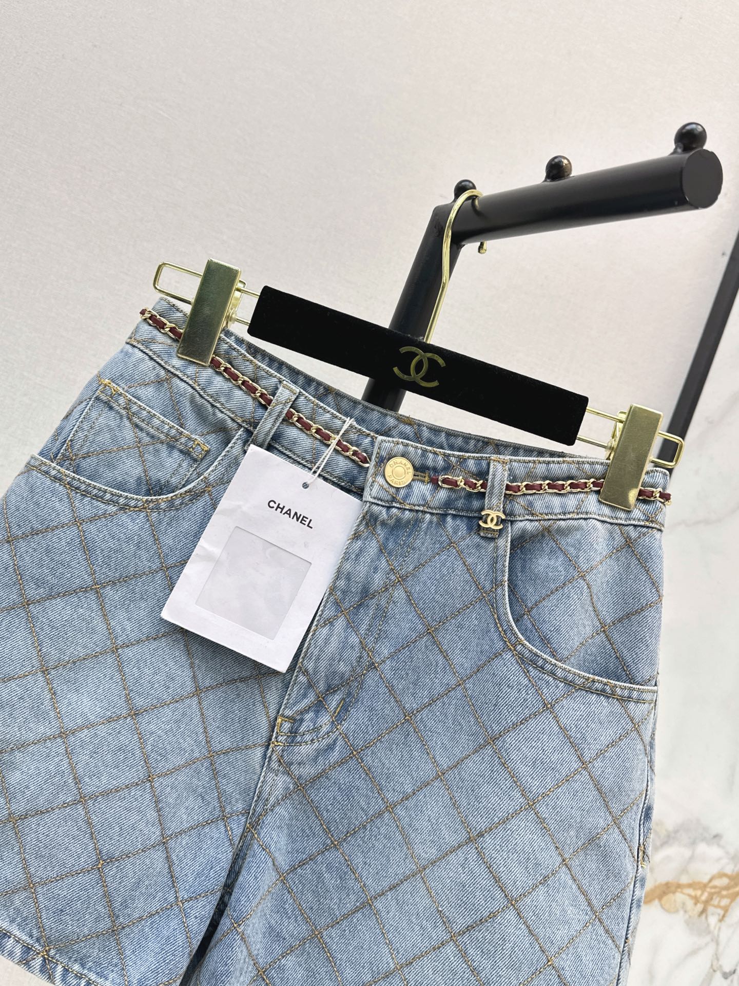 26FW New: Denim Shorts with Handmade Chain Detail 🤍