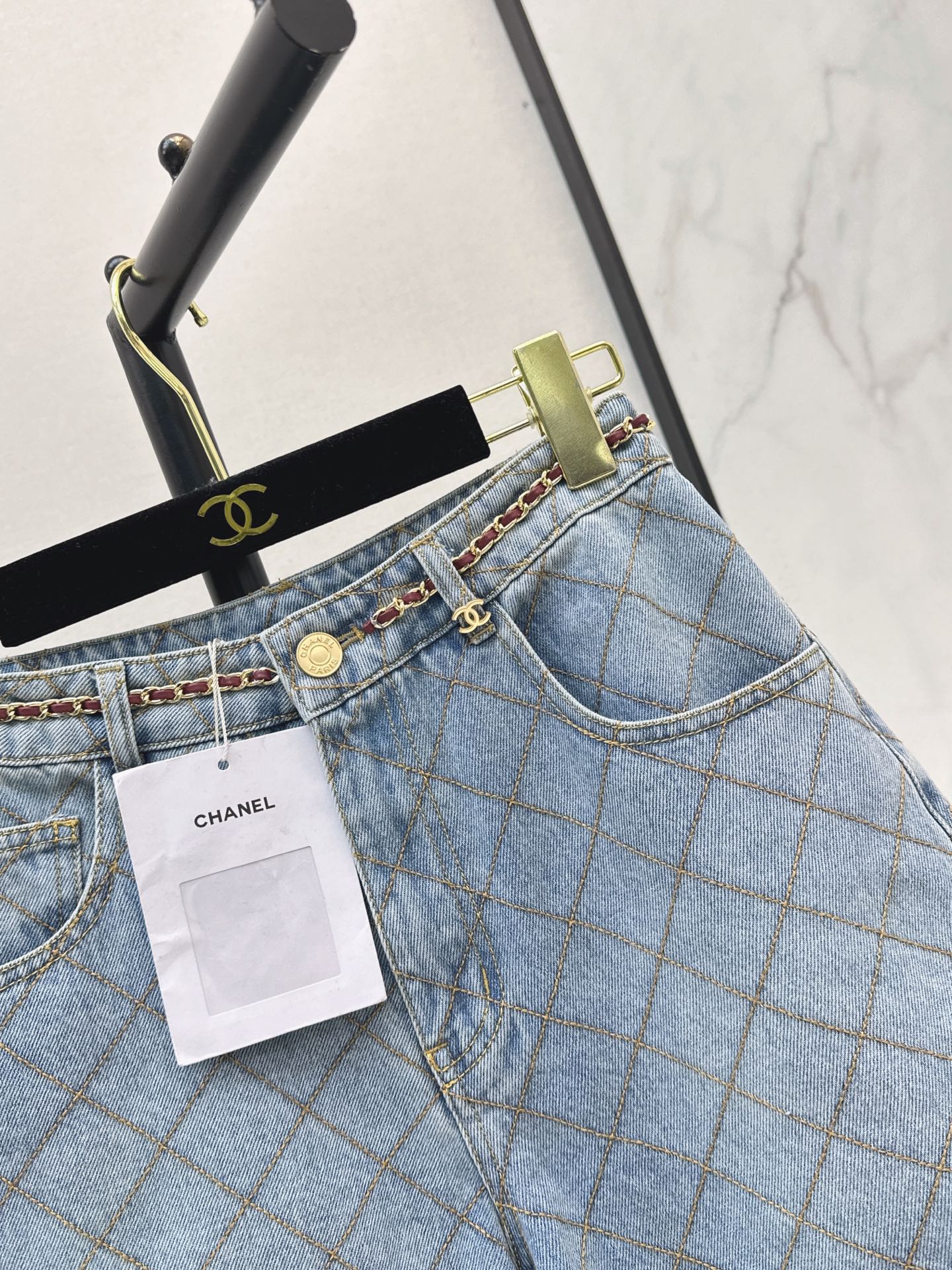 26FW New: Denim Shorts with Handmade Chain Detail 🤍