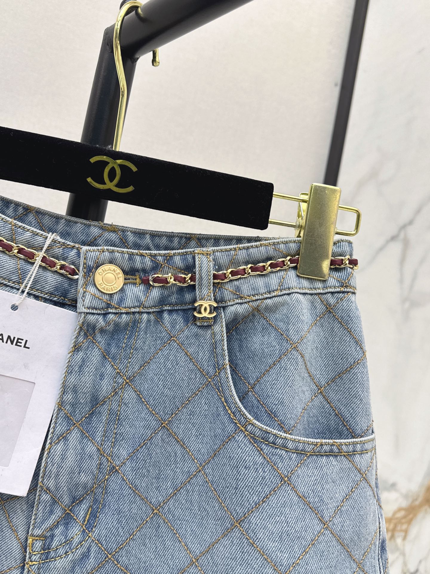 26FW New: Denim Shorts with Handmade Chain Detail 🤍