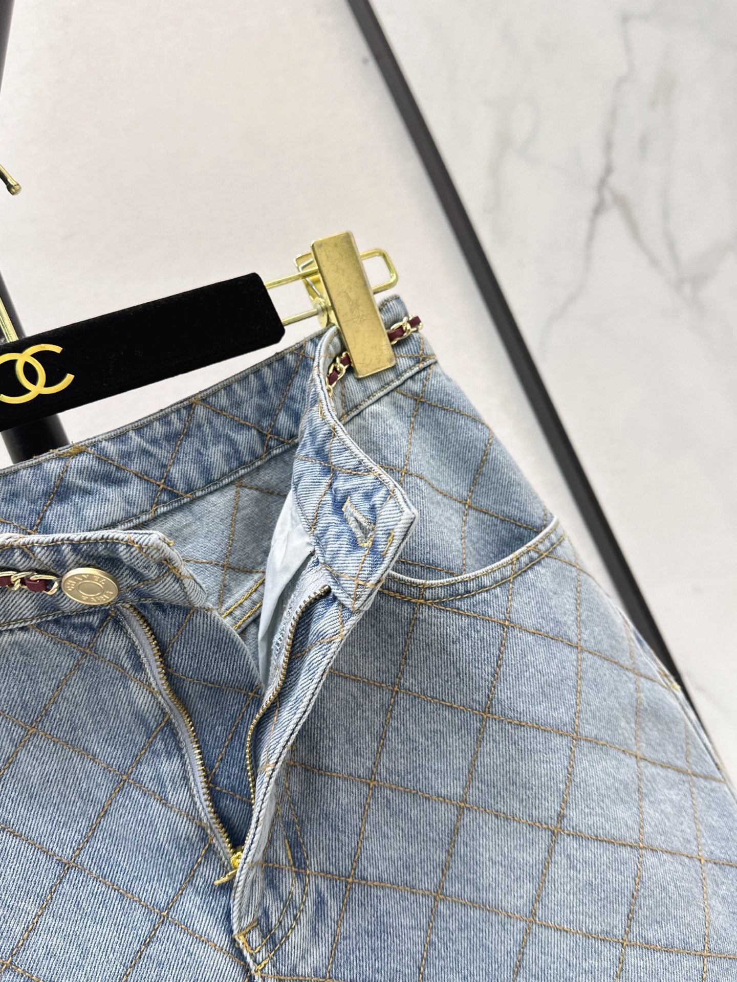 26FW New: Denim Shorts with Handmade Chain Detail 🤍