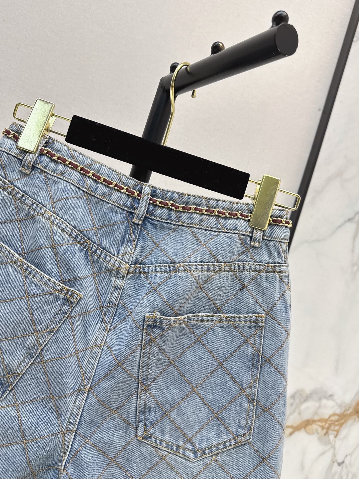 26FW New: Denim Shorts with Handmade Chain Detail 🤍