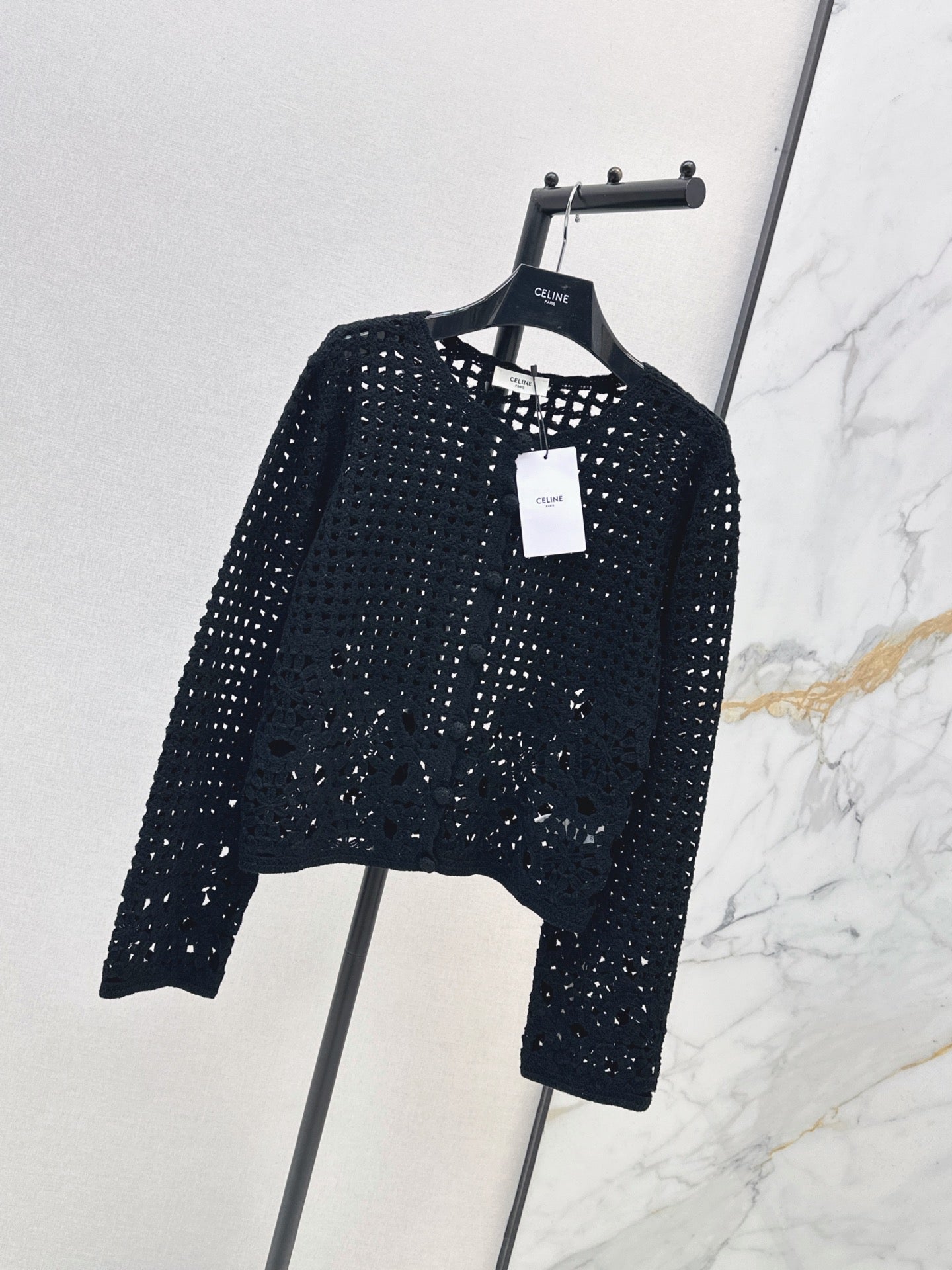 🔥Highest Quality🔥26FW New Cut-out Crochet Knit Cardigan 🖤
