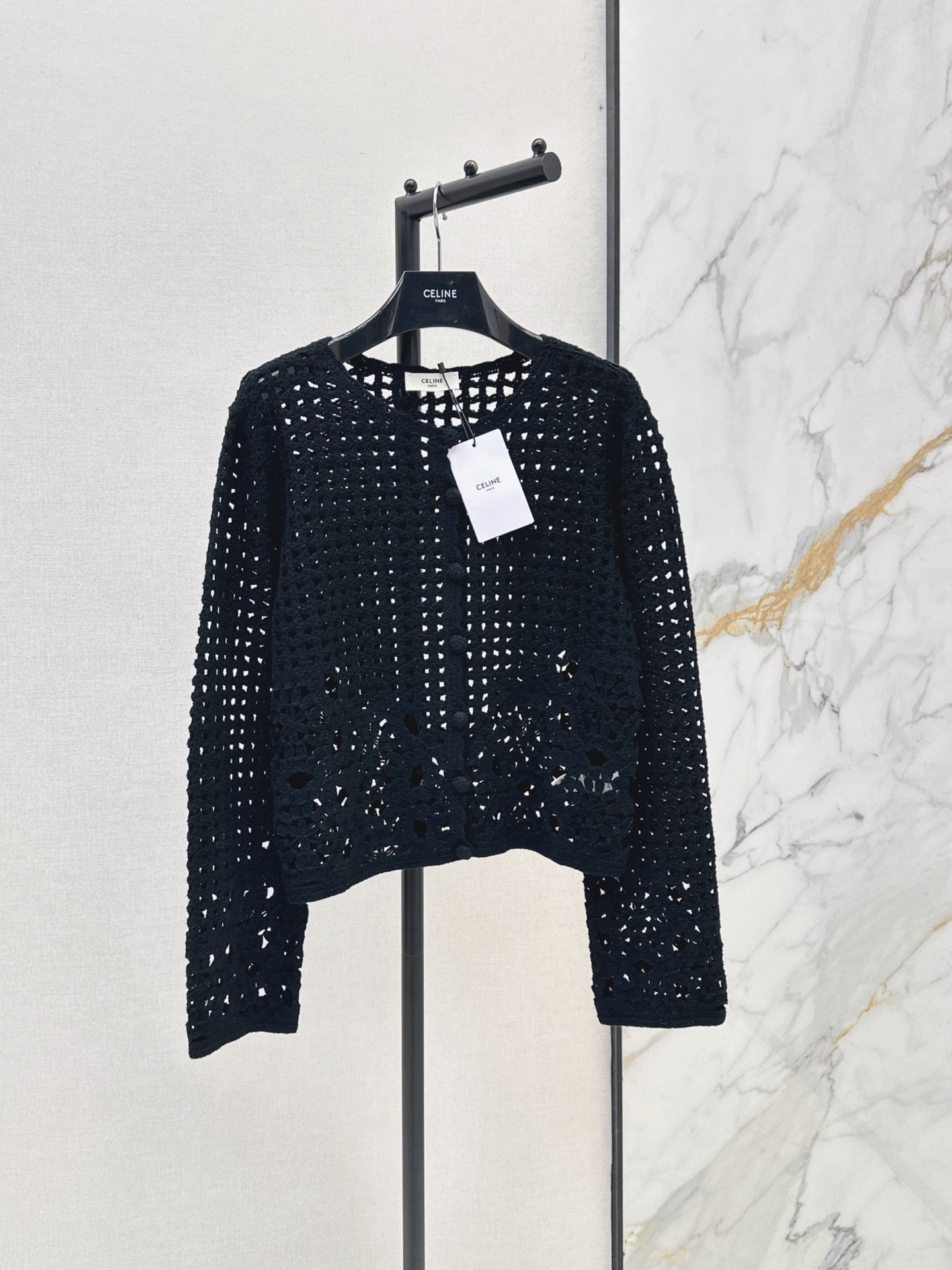 🔥Highest Quality🔥26FW New Cut-out Crochet Knit Cardigan 🖤