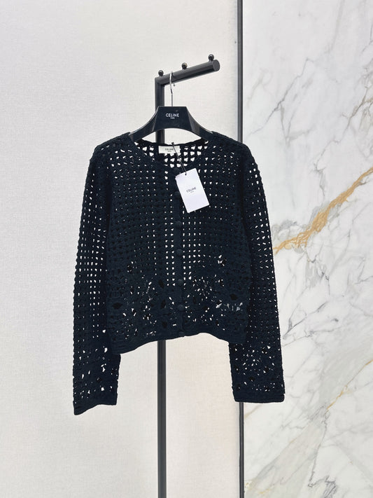 🔥Highest Quality🔥26FW New Cut-out Crochet Knit Cardigan 🖤